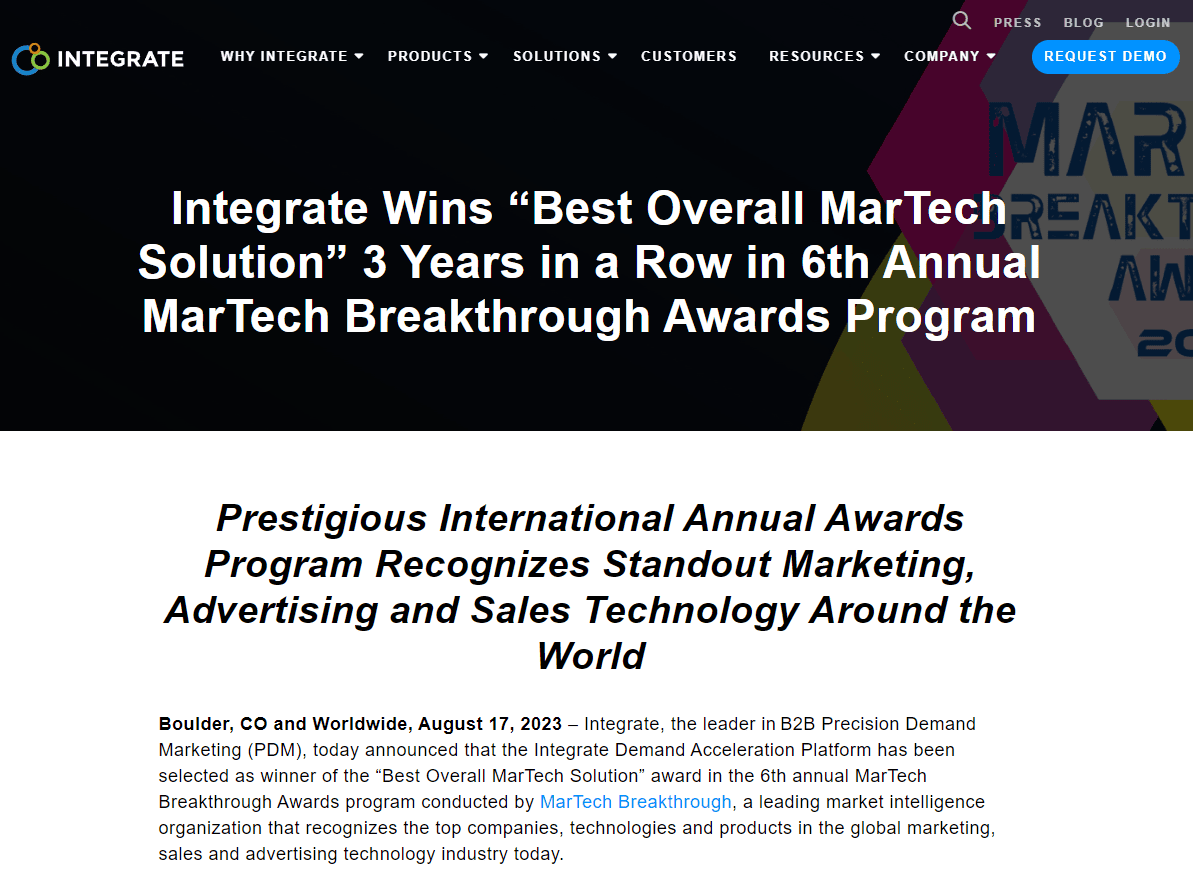 MarTech Newsroom - MarTech Breakthrough Awards